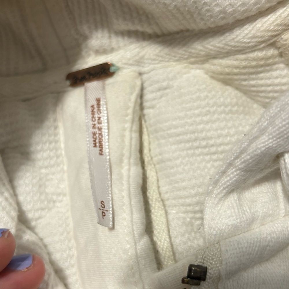 Free People quilted split back ivory jacket - Picture 7 of 7